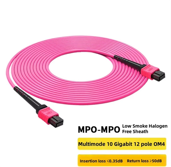 Fiber optic cables and network cables for server room patch panels